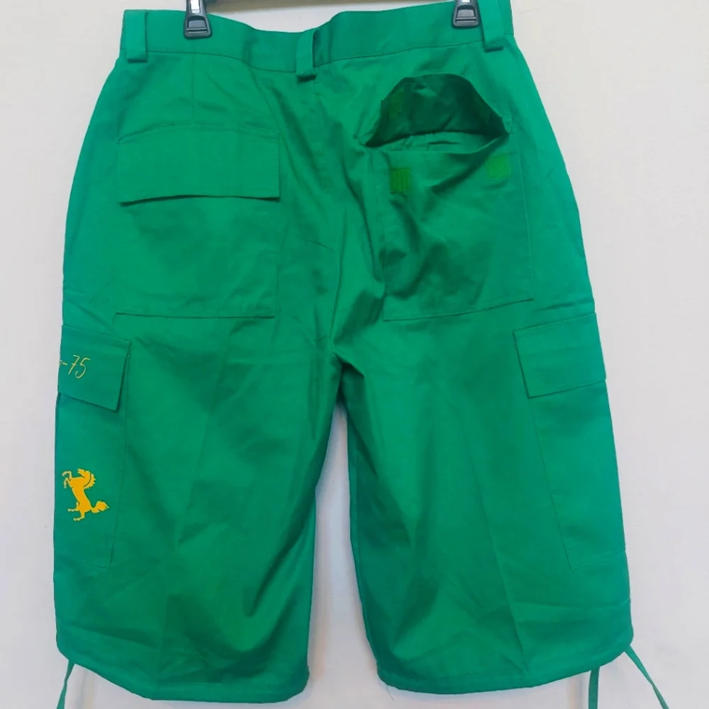 BTL Vintage Y2K Bright Green Cargo Shorts Size Mens 34